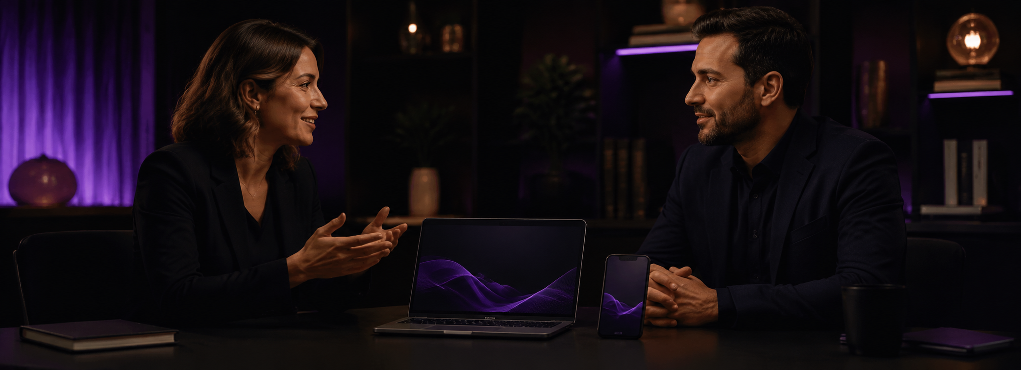 Partners discussing a custom agent setup